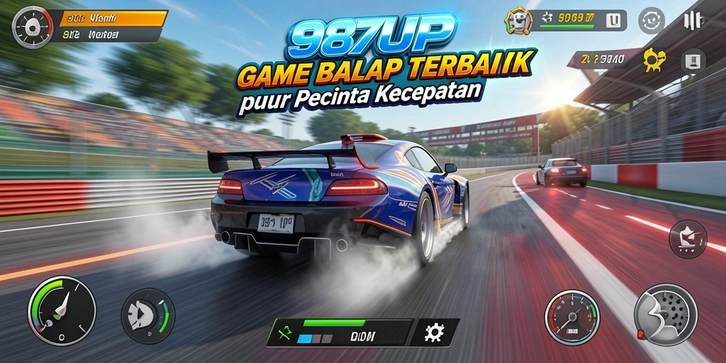 Gameplay balap yang seru dan menegangkan di 987UP.