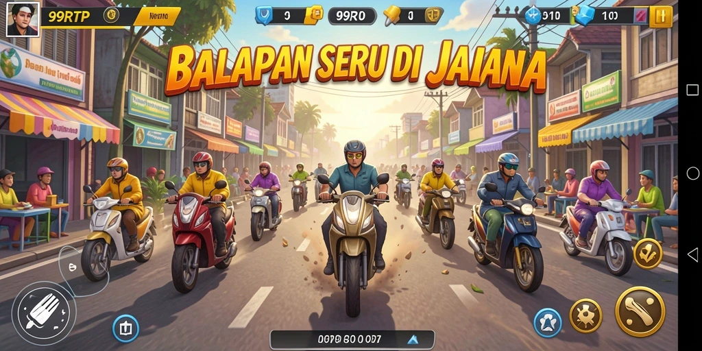 Gameplay seru 99RTP dengan balapan mendebarkan di trek.