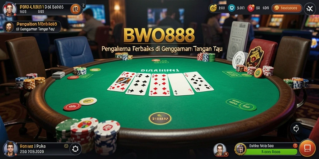 Tampilan gameplay poker yang seru dan mendebarkan di BWO888.