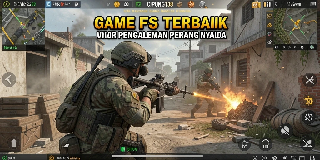 Screenshot gameplay <strong>CIPUNG138</strong> yang menunjukkan aksi tembak-menembak intens.