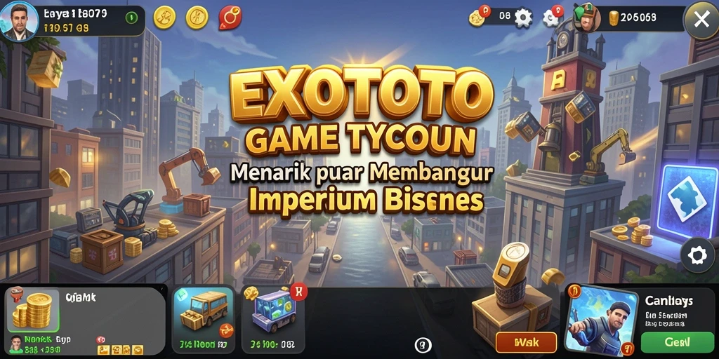 Tampilan gameplay yang menarik dari EXOTOTO yang memperlihatkan strategi bisnis.