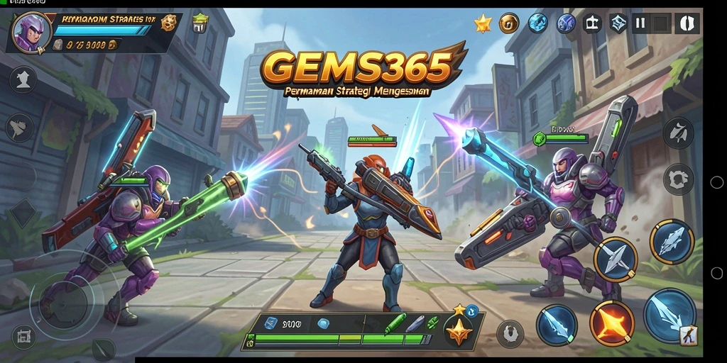 Tampilan gameplay menegangkan dari GEMS365 yang penuh strategi.