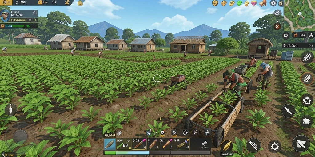 Tampilan gameplay menarik dari MLBB8 dengan aktivitas bertani.