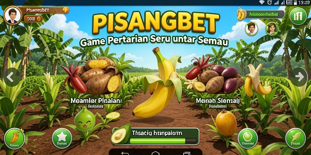 Screenshot gameplay PISANGBET yang menampilkan ladang yang indah.
