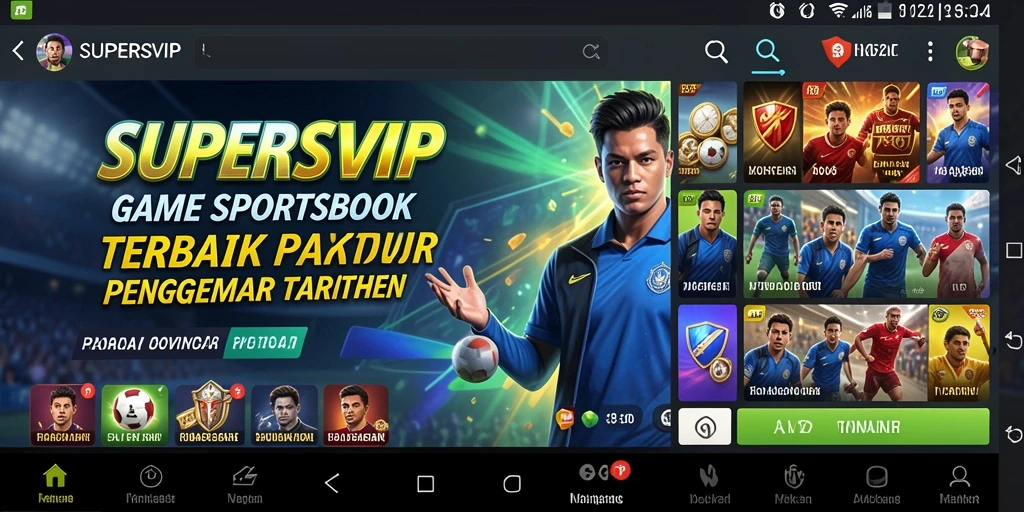 Tampilan menarik dari gameplay Sportsbook SUPERSVIP.