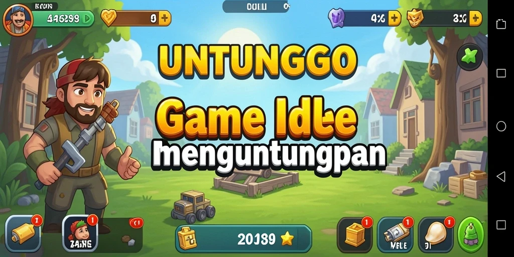 Tampilan gameplay UNTUNGGO yang sederhana dan menarik.