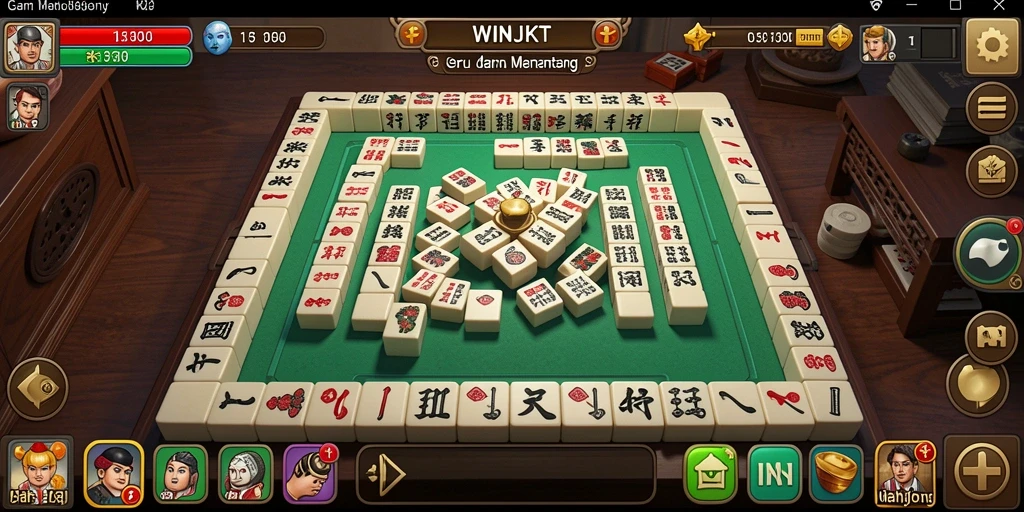 Screenshot gameplay <strong>WINJKT</strong> menampilkan suasana permainan Mahjong yang seru.