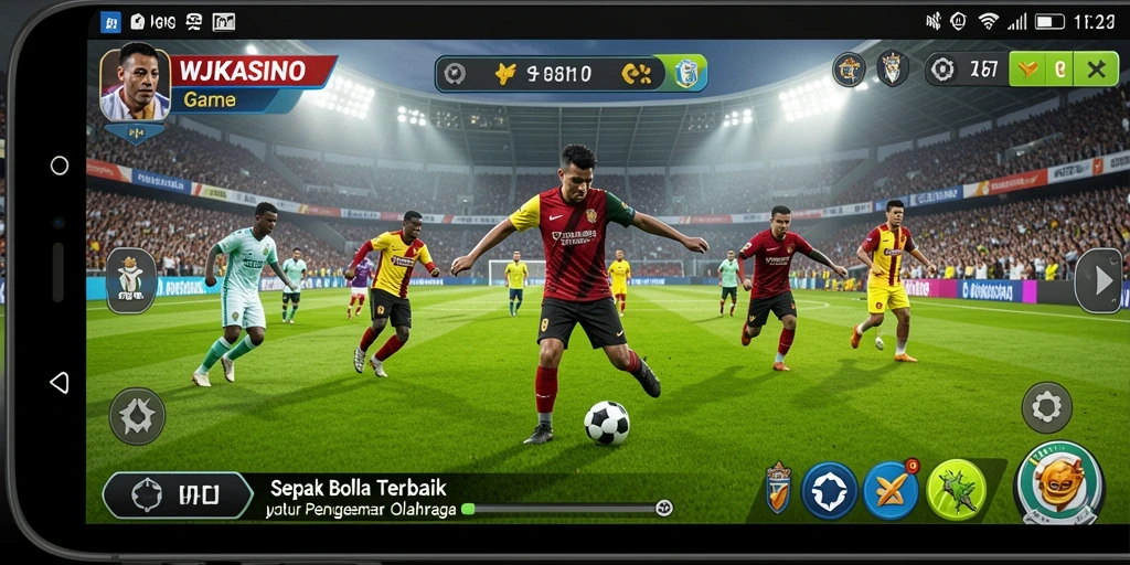 Tampilan aksi mendebarkan dari WJKASINO saat bermain sepak bola.